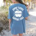 Red For Ed 2019 Support Teachers Support Kids Teacher Women's Comfort Colors T-Shirt Back Print Blue Jean