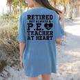 Retirement But Always A Pe Teacher At Heart Pride Shirt Women's Comfort Colors T-Shirt Back Print Blue Jean Retirement But Always A Pe Teacher At Heart Pride Shirt Women's Comfort Colors T-Shirt Back Print Blue Jean