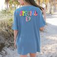 Retro Checkered Special Education Teacher Back To School Women's Comfort Colors T-Shirt Back Print Blue Jean