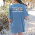Retro Counseling Crew Counselor Teacher Appreciation Women's Comfort Colors T-Shirt Back Print Blue Jean Retro Counseling Crew Counselor Teacher Appreciation Women's Comfort Colors T-Shirt Back Print Blue Jean