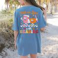 Retro Fall In Love With Learning Pumpkin Autumn Teacher Women's Comfort Colors T-Shirt Back Print Blue Jean