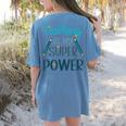 Retro Groovy Teaching Is My Super Power Teacher's Present Men Women Women's Comfort Colors T-Shirt Back Print Blue Jean Retro Groovy Teaching Is My Super Power Teacher's Present Men Women Women's Comfort Colors T-Shirt Back Print Blue Jean
