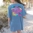 Retro Physical Education Vibes Gym Teacher Phys Ed Teacher Women's Comfort Colors T-Shirt Back Print Blue Jean
