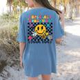 Retro Special Education Squad Groovy Dream Team Teacher Women's Comfort Colors T-Shirt Back Print Blue Jean