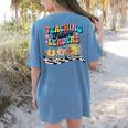 Retro Teaching Future Leaders Groovy Teacher Back To School Women's Comfort Colors T-Shirt Back Print Blue Jean Retro Teaching Future Leaders Groovy Teacher Back To School Women's Comfort Colors T-Shirt Back Print Blue Jean