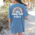 School Bus Trip Vibes Students Teachers Students Field Trip Women's Comfort Colors T-Shirt Back Print Blue Jean School Bus Trip Vibes Students Teachers Students Field Trip Women's Comfort Colors T-Shirt Back Print Blue Jean