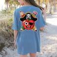 School International Talk Like A Pirate Day Pirate Teacher Women's Comfort Colors T-Shirt Back Print Blue Jean School International Talk Like A Pirate Day Pirate Teacher Women's Comfort Colors T-Shirt Back Print Blue Jean