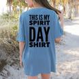 School Teacher Spirit Day Costume For Men Women Women's Comfort Colors T-Shirt Back Print Blue Jean