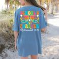 School's Out Forever Retirement 2026 Retro Retired Teacher Women's Comfort Colors T-Shirt Back Print Blue Jean