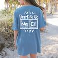 Science Chemistry Science Teacher Chemist Scientist Women's Comfort Colors T-Shirt Back Print Blue Jean