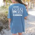 Science Fiction Future Teachers Union Protest RedforEd Shirt Men Women Kids Women's Comfort Colors T-Shirt Back Print Blue Jean