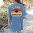 Science Like Magic But Real Science Teacher Graphics Geek Women's Comfort Colors T-Shirt Back Print Blue Jean