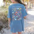 Science Teacher Alphabet Science Is All Around Us Teacher Women's Comfort Colors T-Shirt Back Print Blue Jean