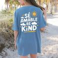 SÉ AMABLE Be Kind Bilingual Teacher Maestra Spanish Teacher Women's Comfort Colors T-Shirt Back Print Blue Jean SÉ AMABLE Be Kind Bilingual Teacher Maestra Spanish Teacher Women's Comfort Colors T-Shirt Back Print Blue Jean