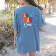 Second Grade Crew 2nd Back To School Teacher Team Squad Women's Comfort Colors T-Shirt Back Print Blue Jean