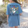 Silly Teacher Goose On The Loose School Out Summer Women Men Women's Comfort Colors T-Shirt Back Print Blue Jean Silly Teacher Goose On The Loose School Out Summer Women Men Women's Comfort Colors T-Shirt Back Print Blue Jean
