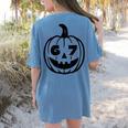 Six Seven Halloween Costume For Students Teachers Women's Comfort Colors T-Shirt Back Print Blue Jean