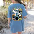 Skeleton Mad Scientist Halloween Costume Science Teacher Women's Comfort Colors T-Shirt Back Print Blue Jean Skeleton Mad Scientist Halloween Costume Science Teacher Women's Comfort Colors T-Shirt Back Print Blue Jean