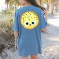 The Smart Cookie Good Egg Teacher Halloween Costume Food Women's Comfort Colors T-Shirt Back Print Blue Jean
