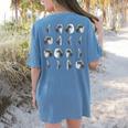 Space Science Student Teacher Leonard Moon Phases Men Women Kids Women's Comfort Colors T-Shirt Back Print Blue Jean