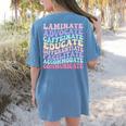 Sped Caffeinate Advocate Laminate Educate Teacher Women's Comfort Colors T-Shirt Back Print Blue Jean