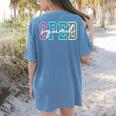 SPED Squad Team SPED Teacher Special Education Teacher Women's Comfort Colors T-Shirt Back Print Blue Jean