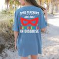 SPED Teacher Are Just Superheroes Disguise Special Education Women's Comfort Colors T-Shirt Back Print Blue Jean SPED Teacher Are Just Superheroes Disguise Special Education Women's Comfort Colors T-Shirt Back Print Blue Jean