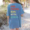 Sped Teacher Man Myth Legend Women's Comfort Colors T-Shirt Back Print Blue Jean