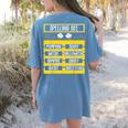 Spelling Bee Halloween Teachers Bee Spelling Competition Women's Comfort Colors T-Shirt Back Print Blue Jean