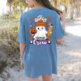 Spooky Para Crew Ghost Halloween Paraprofessional Teacher Women's Comfort Colors T-Shirt Back Print Blue Jean Spooky Para Crew Ghost Halloween Paraprofessional Teacher Women's Comfort Colors T-Shirt Back Print Blue Jean