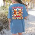 My Student Are Smart Cookies Pjs Christmas Xmas Teacher Women's Comfort Colors T-Shirt Back Print Blue Jean My Student Are Smart Cookies Pjs Christmas Xmas Teacher Women's Comfort Colors T-Shirt Back Print Blue Jean