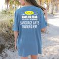 Super Language Arts Teacher Have No Fear T-Shirt Women's Comfort Colors T-Shirt Back Print Blue Jean Super Language Arts Teacher Have No Fear T-Shirt Women's Comfort Colors T-Shirt Back Print Blue Jean