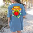 Superhero Teacher Appreciation Teaching Tee Women's Comfort Colors T-Shirt Back Print Blue Jean Superhero Teacher Appreciation Teaching Tee Women's Comfort Colors T-Shirt Back Print Blue Jean