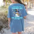 Surviving The Teacher Life Pjs Pajamas Christmas Xmas Teache Women's Comfort Colors T-Shirt Back Print Blue Jean Surviving The Teacher Life Pjs Pajamas Christmas Xmas Teache Women's Comfort Colors T-Shirt Back Print Blue Jean