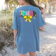Teach Coquette Bow Teacher Back To School Happy First Day Women's Comfort Colors T-Shirt Back Print Blue Jean Teach Coquette Bow Teacher Back To School Happy First Day Women's Comfort Colors T-Shirt Back Print Blue Jean
