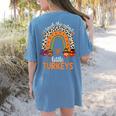 I Teach The Cutest Little Turkeys Thanksgiving Teacher Men Women Girls Kids Women's Comfort Colors T-Shirt Back Print Blue Jean I Teach The Cutest Little Turkeys Thanksgiving Teacher Men Women Girls Kids Women's Comfort Colors T-Shirt Back Print Blue Jean