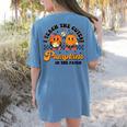 I Teach The Cutest Pumpkins In The Patch Halloween Teacher For Men Women Kids Women's Comfort Colors T-Shirt Back Print Blue Jean I Teach The Cutest Pumpkins In The Patch Halloween Teacher For Men Women Kids Women's Comfort Colors T-Shirt Back Print Blue Jean