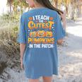I Teach The Cutest Pumpkins Shirt Teachers Halloween Women's Comfort Colors T-Shirt Back Print Blue Jean I Teach The Cutest Pumpkins Shirt Teachers Halloween Women's Comfort Colors T-Shirt Back Print Blue Jean