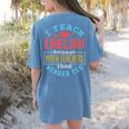 I Teach English Because Math Teachers Need Heroes Too Women's Comfort Colors T-Shirt Back Print Blue Jean I Teach English Because Math Teachers Need Heroes Too Women's Comfort Colors T-Shirt Back Print Blue Jean