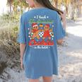 I Teach The Smartest Cookies In The Batch Teacher Christmas For Men Women Kids Women's Comfort Colors T-Shirt Back Print Blue Jean