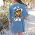 I Teach The Sweetest Duckies Teacher Rubber Duck Teaching Women's Comfort Colors T-Shirt Back Print Blue Jean I Teach The Sweetest Duckies Teacher Rubber Duck Teaching Women's Comfort Colors T-Shirt Back Print Blue Jean