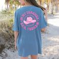 In My Teacher Era Yeehaw Pink Teacher Western Cowgirl Women's Comfort Colors T-Shirt Back Print Blue Jean