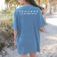 Teacher Friends Shirt For Teachers Women's Comfort Colors T-Shirt Back Print Blue Jean