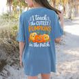 Teacher Halloween Pre-K Teacher Kindergarten Cutest Pumpkins Women's Comfort Colors T-Shirt Back Print Blue Jean Teacher Halloween Pre-K Teacher Kindergarten Cutest Pumpkins Women's Comfort Colors T-Shirt Back Print Blue Jean