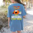 Being a Teacher Is Scary Enough Halloween Women's Comfort Colors T-Shirt Back Print Blue Jean Being a Teacher Is Scary Enough Halloween Women's Comfort Colors T-Shirt Back Print Blue Jean