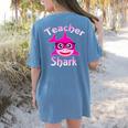 Teacher Shark Female Teacher Women's Comfort Colors T-Shirt Back Print Blue Jean Teacher Shark Female Teacher Women's Comfort Colors T-Shirt Back Print Blue Jean