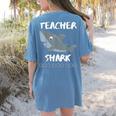 Teacher Shark Shirt Christmas Idea For Him Her Women's Comfort Colors T-Shirt Back Print Blue Jean Teacher Shark Shirt Christmas Idea For Him Her Women's Comfort Colors T-Shirt Back Print Blue Jean