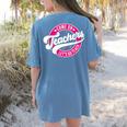 Come On Teachers Let's Go Teach Pink Back To School For Men Women Women's Comfort Colors T-Shirt Back Print Blue Jean Come On Teachers Let's Go Teach Pink Back To School For Men Women Women's Comfort Colors T-Shirt Back Print Blue Jean