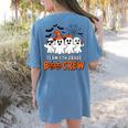 Team 5th Grade Boo Crew Halloween Teacher Student Costume Women's Comfort Colors T-Shirt Back Print Blue Jean