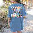 Team 5th Grade Building Blocks Bricks Theme Teacher Team For Men Women Kids Women's Comfort Colors T-Shirt Back Print Blue Jean Team 5th Grade Building Blocks Bricks Theme Teacher Team For Men Women Kids Women's Comfort Colors T-Shirt Back Print Blue Jean